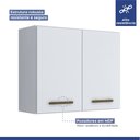 Ver imagem 3 de Cozinha Completa 12 Portas 3 Gavetas Atenas Kaiki Moveis Branco