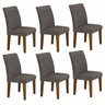 Conjunto Sala de Jantar Mesa Tampo Vidro 160cm 6 Cadeiras Olímpia New Leifer - 3