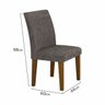 Conjunto Sala de Jantar Mesa Tampo Vidro 160cm 6 Cadeiras Olímpia New Leifer - 6