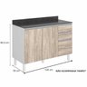 Cozinha Completa Kali Premium 7046 - Branco/Arezzo/Off White - Nicioli - 5