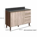Ver imagem 3 de Cozinha Completa Kali Premium 7047 - Amendoa/Arezzo/Off White - Nicioli
