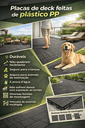 Ver imagem 7 de Kit 12 Peças Deck Modular Plástico 30x30 Quintal Piscina Box Cinza Liso