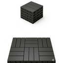 Ver imagem 1 de Kit 12 Peças Deck Modular Plástico 30x30 Quintal Piscina Box Cinza Liso