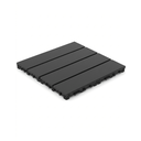 Ver imagem 3 de Kit 12 Peças Deck Modular Plástico 30x30 Quintal Piscina Box Cinza Liso