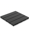 Ver imagem 4 de Kit 12 Peças Deck Modular Plástico 30x30 Quintal Piscina Box Cinza Liso