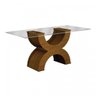 Conjunto Sala de Jantar Mesa Tampo Vidro 160cm 6 Cadeiras Olímpia New Leifer - 2