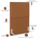Ver imagem 3 de Cabeceira Cama Box Solteiro Com Tachas 100 cm Vicenza L02 Bouclê Terracota - Lyam Decor