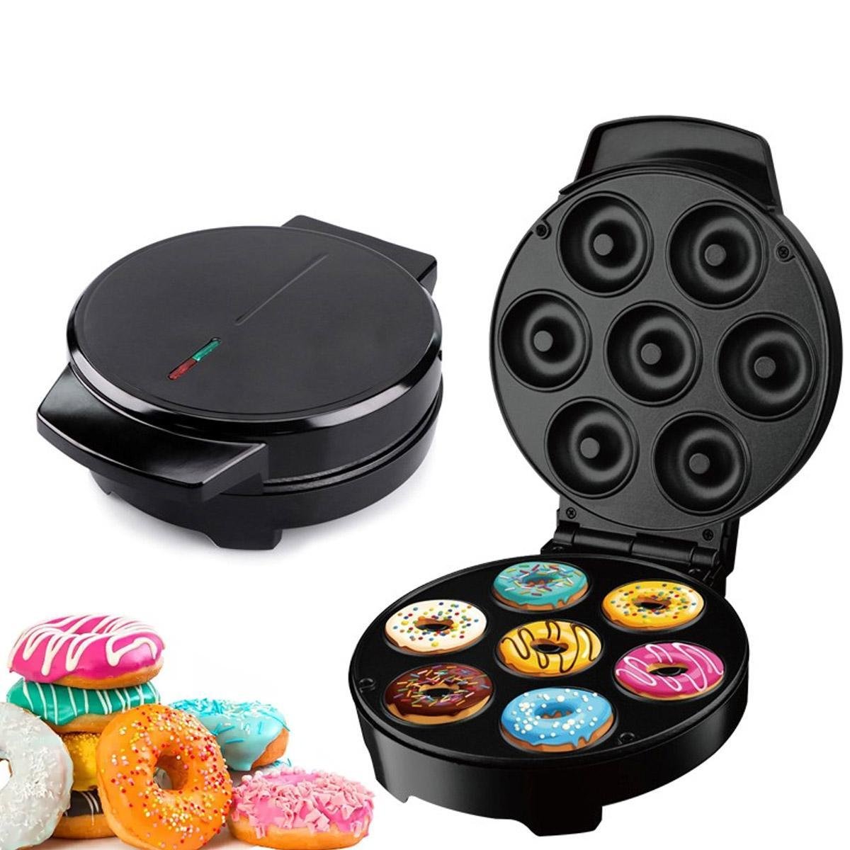 Mini Máquina de Fazer Donuts Rosquinhas 7 Furos 110v