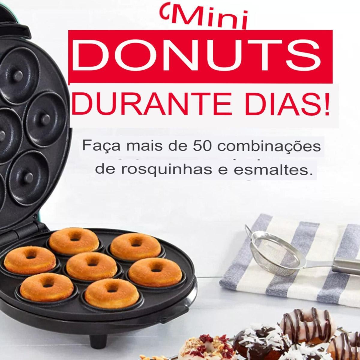 Mini Máquina de Fazer Donuts Rosquinhas 7 Furos 110v - 6