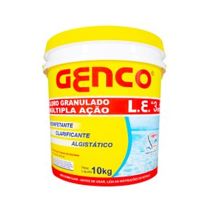 Cloro Granulado Multipla Ação 3 em 1 10kg Genco