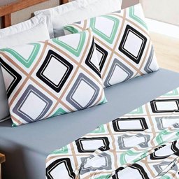 Jogo de Lençol King Quality Malha 100% Algodão Estampado 4 Peças Harmony - 2