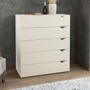 Ver imagem 1 de Cômoda Porto 5 Gavetas Branco/creme - Politorno
