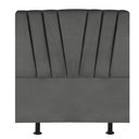 Ver imagem 3 de Cabeceira Solteiro Cama Box Estofada 100 Cm Lile Suede Cinza