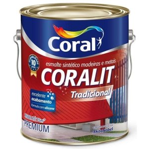TINTA CORALIT ESMALTE BRANCO ACETINADO GL / 3,6 L CORAL