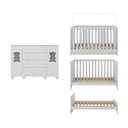 Ver imagem 4 de Berço Americano 3 em 1 com Cômoda 2 Portas 4 Gavetas Ternura Multimóveis Mp4730 Branco