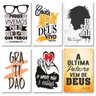 KIT COM 6 PLACAS DECORATIVAS - FRASES EVANGÉLICAS - CRISTÂS - GOSPEL - 2
