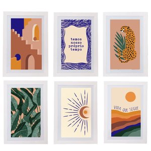 Kit 6 Quadros Vida