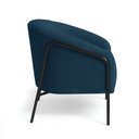 Ver imagem 5 de Poltrona Sala Industrial Alta Preto Kit 2 Stella Bouclê Azul M D03 - D’Rossi