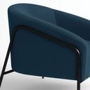 Ver imagem 7 de Poltrona Sala Industrial Alta Preto Kit 2 Stella Bouclê Azul M D03 - D’Rossi