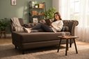 Ver imagem 2 de Recamier Decorativo Divã Styllus Lado Esquerdo Bouclé Marrom