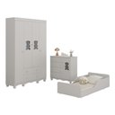 Ver imagem 2 de Quarto Infantil Completo com Minicama Montessoriana Ternura Multimóveis MP4883 Off White