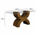 Ver imagem 6 de Conjunto Sala de Jantar Mesa Tampo Vidro 120cm 4 Cadeiras Olímpia New Leifer
