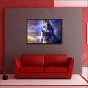 Ver imagem 3 de Quadro Decorativo Leão Abstrato Animais Salas Decorações Interiores Com Moldura