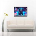 Ver imagem 3 de Quadro Decorativo Leão Abstrato Animais Salas Decorações Interiores Com Moldura