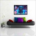 Ver imagem 1 de Quadro Decorativo Leão Abstrato Animais Salas Decorações Interiores Com Moldura
