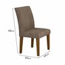 Conjunto Sala de Jantar Mesa Tampo Vidro 120cm 4 Cadeiras Olímpia New Leifer - 6