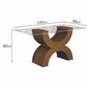Ver imagem 5 de Conjunto Sala de Jantar Mesa Tampo Vidro 120cm 4 Cadeiras Olímpia New Leifer