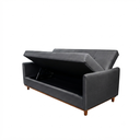 Ver imagem 2 de Sofa Iris 2.10 Bau e Cama Nobly Veludo Cinza