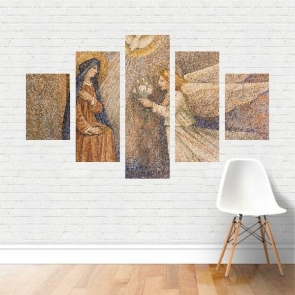 Quadro Anunciação Virgem Maria Arcanjo Gabriel Canvas - 1
