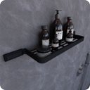 Ver imagem 1 de Suporte Porta Shampoo Para Banheiro Preto Fosco Empire