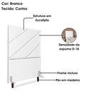 Ver imagem 4 de Cabeceira Solteiro 100 Cm com Frame Cristal Corino Branco Artte