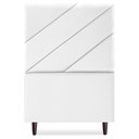 Ver imagem 5 de Cabeceira Solteiro 100 Cm com Frame Cristal Corino Branco Artte
