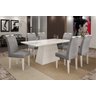 Conjunto Sala de Jantar Mesa Tampo Mdf/vidro Branco 6 Cadeiras Pampulha Leifer - 1