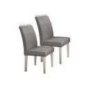 Ver imagem 4 de Conjunto Sala de Jantar Mesa Tampo Mdf/vidro Branco 6 Cadeiras Pampulha Leifer