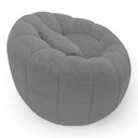 Ver imagem 5 de Poltrona Decorativa Estilo Concha Abóbora Shell Fixa Bouclê Cinza Escuro - Desk Design