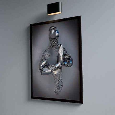 Quadro Homem Metal 3d -- Br Artes
