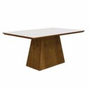 Ver imagem 2 de Conjunto Sala de Jantar Mesa Tampo Mdf/vidro Branco 6 Cadeiras Pampulha Leifer