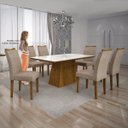 Ver imagem 7 de Conjunto Sala de Jantar Mesa Tampo Mdf/vidro Branco 6 Cadeiras Pampulha Leifer
