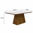 Ver imagem 5 de Conjunto Sala de Jantar Mesa Tampo Mdf/vidro Branco 6 Cadeiras Pampulha Leifer