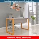 Ver imagem 2 de Mesa Escritório P25 Tub Pandin 150 Cm (larg) X 70 Cm (prof) Tampo Mdp Cinza Pé Aço Tubular