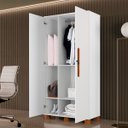 Ver imagem 4 de Armario Multiuso 2 Portas Chave Branco Mdf Dacar Carmolar