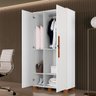 Armario Multiuso 2 Portas Chave Branco Mdf Dacar Carmolar - 4