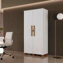 Ver imagem 2 de Armario Multiuso 2 Portas Chave Branco Mdf Dacar Carmolar