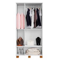 Armario Multiuso 2 Portas Chave Branco Mdf Dacar Carmolar - 5