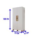 Ver imagem 6 de Armario Multiuso 2 Portas Chave Branco Mdf Dacar Carmolar