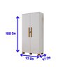 Armario Multiuso 2 Portas Chave Branco Mdf Dacar Carmolar - 6